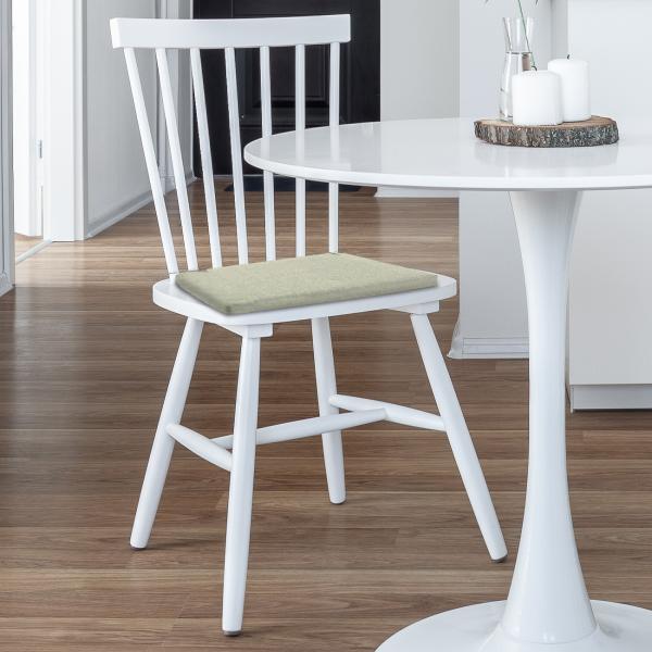 4er Outdoor Stuhlkissen - Beige 40x40cm - Wasserabweisend, UV-Schutz, weiche Polsterung - Recyceltes Material, Bändchen, Made in Europe