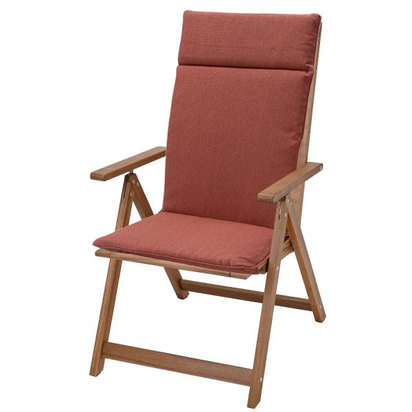 2er Madison Premium Hochlehner-Auflage Terra 50x120cm - Gartenstuhlkissen mit UV-Schutz - Wasserabweisend - Recyceltem Material - Made in Europe