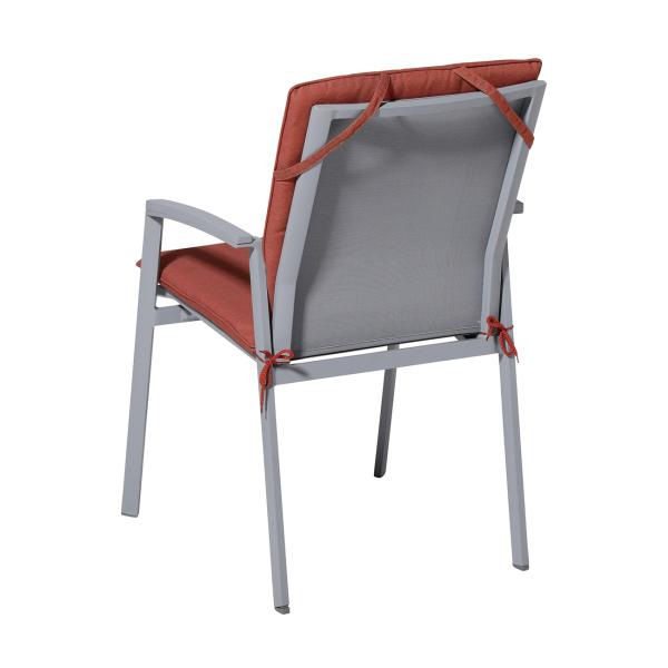 Gartenstuhlkissen 2er-Set Niederlehner - wasserabweisend, UV-Schutz, antibakteriell, schmutzabweisend - terra 97x49x6cm - Made in Europe - Madison Ökostoffe