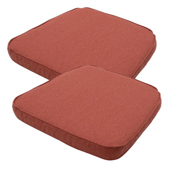 Stuhlkissen Outdoor 2er-Set - Madison Ökostoffe - Wasserabweisend, Antibakteriell, Hoher UV-Schutz - Terra 48x48x7cm - Made in EU - 3 Jahre Garantie