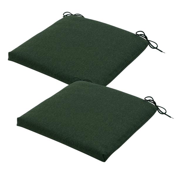 2er-Set Outdoor-Stuhlkissen Grün - Wasserabweisend - 40x40cm - UV-Schutz - Recyceltes Material - Komfortable Sitzkissen für Garten & Terrasse