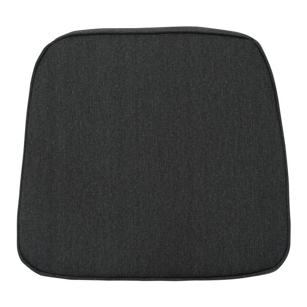 Stuhlkissen Outdoor 4er-Set - Madison® Ökostoff wasserabweisend UV-Schutz - Dunkelgrau 48x48x7cm - Recycelt & Langlebig