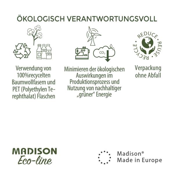 Stuhlkissen Outdoor 4er-Set - Madison® Ökostoff wasserabweisend UV-Schutz - Dunkelgrau 48x48x7cm - Recycelt & Langlebig