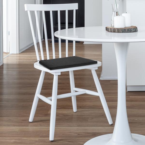 2er Outdoor Stuhlkissen Dunkelgrau 40x40cm - Wasserabweisend mit UV-Schutz & Bändchen - Madison Ökostoffe aus recyceltem Material - 3 Jahre Garantie