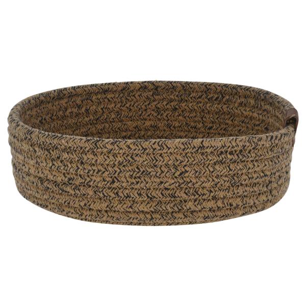 Aufbewahrungskörbe 3er Set - Rund geflochten aus Baumwolle - Braun - Ideal für Bad, Wohnzimmer, Kinderzimmer - Ø26x9, Ø24x8, Ø22x7cm