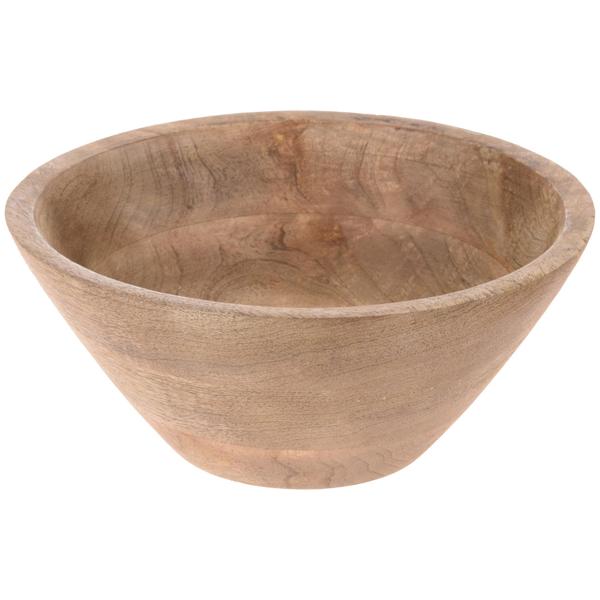 Deko-Schale aus Mangoholz Ø 20 cm - Naturholzschale für stilvolle Ablage oder Dekoration - braun/natur - handgefertigt, robust & langlebig - Unikat