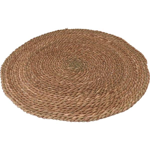 Runder Teppich aus Rattan - Stylisches Natur-Design für modernes Zuhause - Ø 80 cm - Blickfang für Wohn-, Schlafzimmer, Heimbüro & Flur