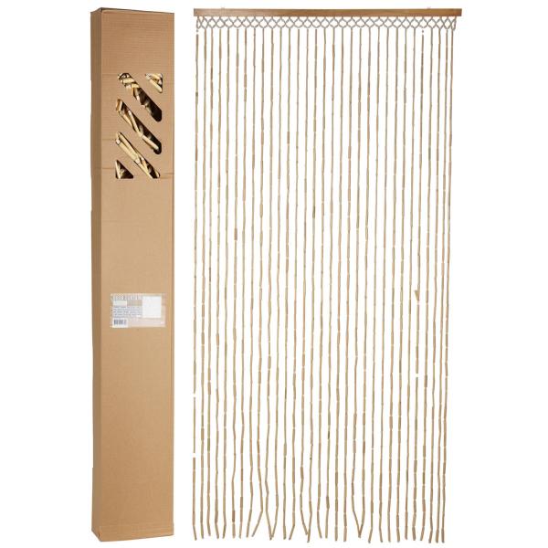 2er-Set Natürlicher Bambus Türvorhang: 90x180cm, Naturfarben – Atmosphärische Raumdekoration & eleganter Raumteiler - gemütliches Ambiente