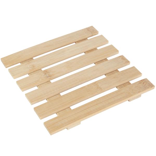 Bambus Untersetzer - Topfuntersetzer & Pflanzenuntersetzer rustikal - durchbrochenes Design, 17,5x18cm, langlebig, wasserbeständig, pflegeleicht