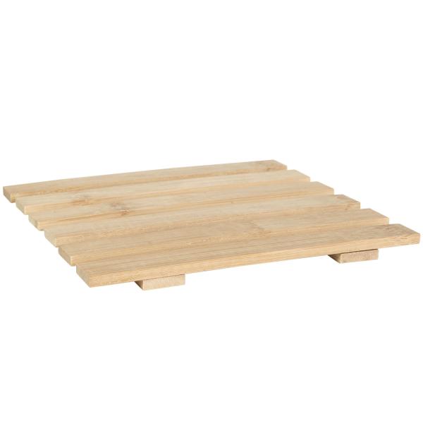 Bambus Untersetzer - Topfuntersetzer & Pflanzenuntersetzer rustikal - durchbrochenes Design, 17,5x18cm, langlebig, wasserbeständig, pflegeleicht