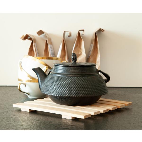 Bambus Untersetzer - Topfuntersetzer & Pflanzenuntersetzer rustikal - durchbrochenes Design, 17,5x18cm, langlebig, wasserbeständig, pflegeleicht