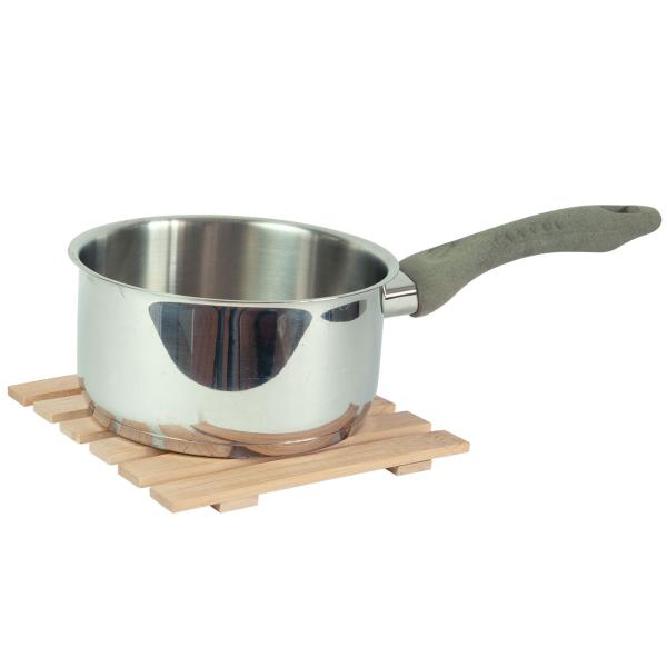 Bambus Untersetzer - Topfuntersetzer & Pflanzenuntersetzer rustikal - durchbrochenes Design, 17,5x18cm, langlebig, wasserbeständig, pflegeleicht