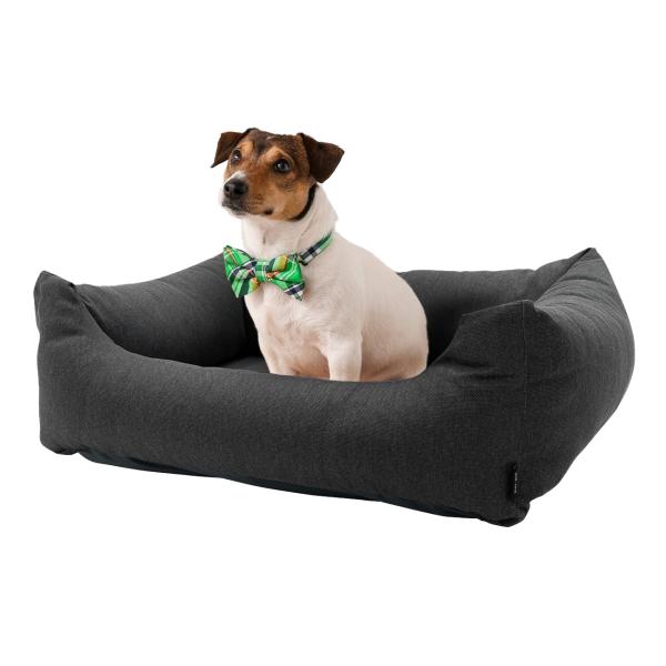 Madison Hundebett Eco - Waschbar & Wasserabweisend für Aussenbereich - Antibakteriell-UV-Schutz-100x80x25cm-Grau-100% recyceltes Material-3 Jahre Garantie