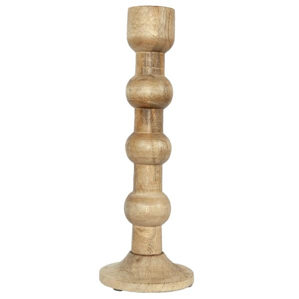 Kerzenständer Bubbles 2er-Set aus Mangoholz - Edle Kerzenhalter für gemütliches Ambiente - 3D geschnitzt, robust, 26-34cm hoch