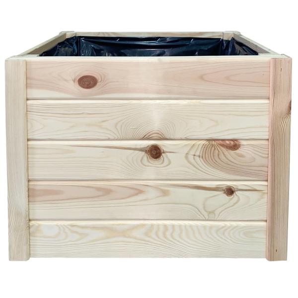 Holz Blumenkasten Braun - Pflanzkübel mit Innenfolie für Balkon, Terrasse & Garten - Dekorativ, stabil, 60x40x40cm - Optimal für Pflanzen & Kräuter