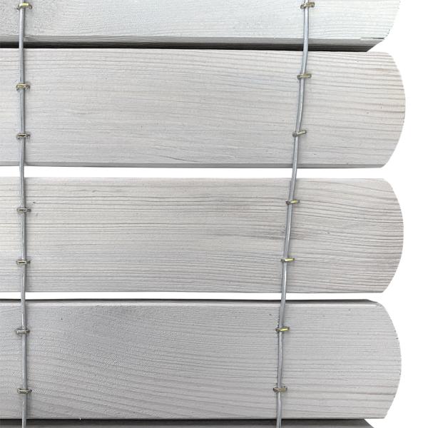 Beetumrandung Holz hellgrau - Zierzaun für Garten Beeteinfassung - Fichtenholz 200x20cm (Erdspiess 35cm) - Erweiterbar