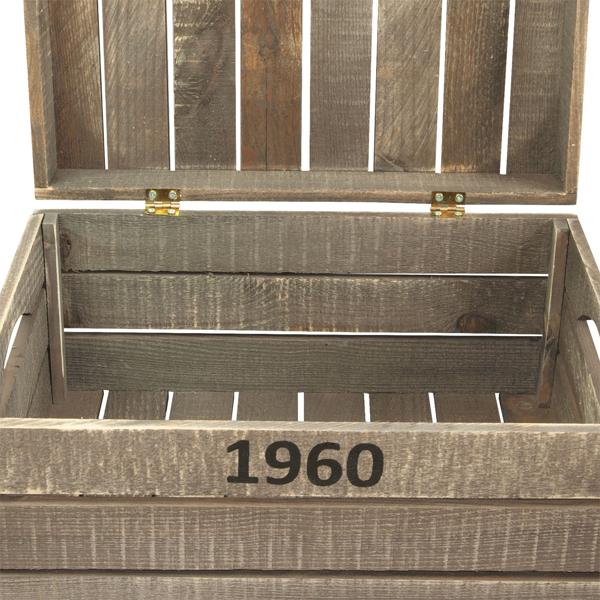 Holzkiste mit Holzdeckel – Aufbewahrungsbox aus edlem Naturholz mit Scharnierdeckel und Griffen – 30x40x22cm – Perfekt für Ordnung im Zuhause