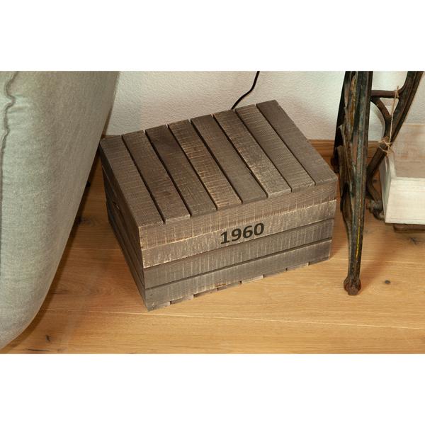 Holzkiste mit Holzdeckel – Aufbewahrungsbox aus edlem Naturholz mit Scharnierdeckel und Griffen – 30x40x22cm – Perfekt für Ordnung im Zuhause