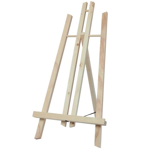 Tischstaffelei aus FSC-zertifiziertem Kiefernholz - klappbar, standfest & vielseitig für Gemälde bis 42 cm - 24x3,5x50cm - für Künstler