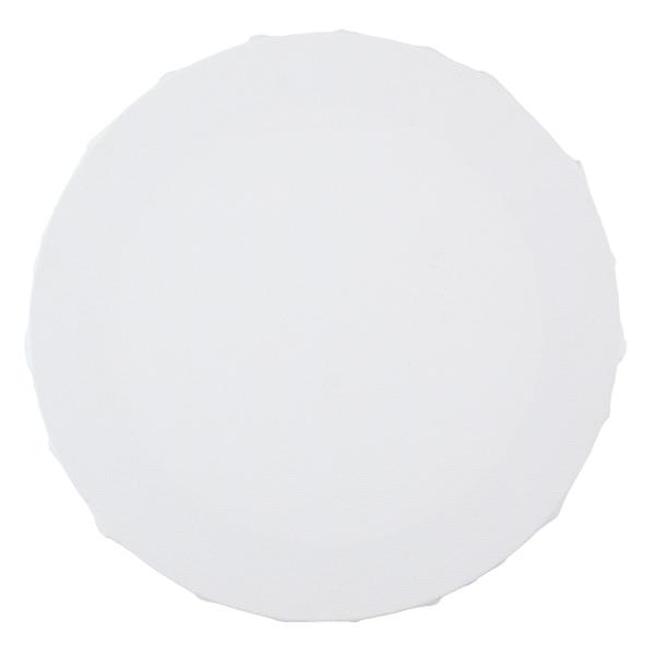 Runder Keilrahmen Leinwand - Baumwolle auf Holzrahmen gespannt - Gebrauchsfertige weisse Oberfläche für Öl- Acryl- Buntstiftfarben - Ø 20 x 1,5 cm