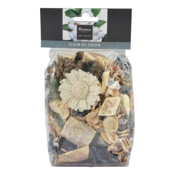 Potpourri-Mix Baumwollblüte - Dekorative Trockenblüten zum Basteln & Dekorieren - Beige/Braun/Grün - 110g - Romantisch & wohlduftend