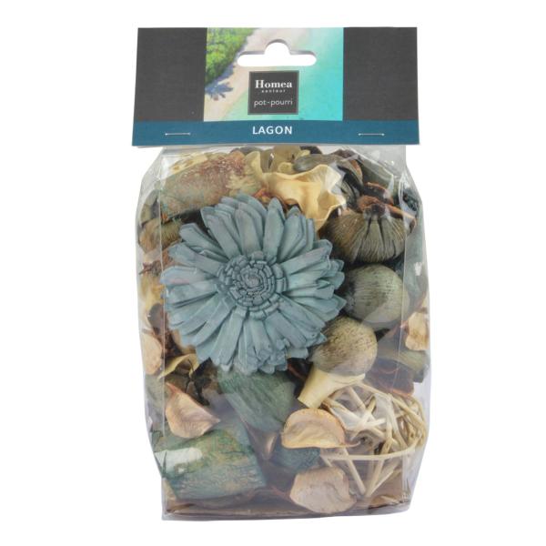 Potpourri-Mix Lagune - Dekorative Trockenblüten & Naturmaterialien - Blau/Grün/Braun - 110g - Für vielseitige Deko, Basteln & als Füllmaterial