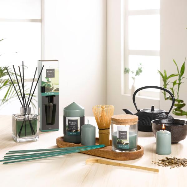 Potpourri-Mix Grüntee - dekorative Trockenblüten zum Dekorieren & Basteln - 110g - aus Naturmaterialien - grün, braun, beige - wohlduftend