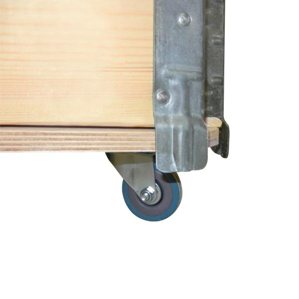 Hochbeet Holz mit Metallscharnieren - Mobiler Kräutergarten Pflanzen Blumen Deko Geschenk - 4 Rollen 360° drehbar 60x40x68cm Natur inkl. Pflanzfolie Ablagefach