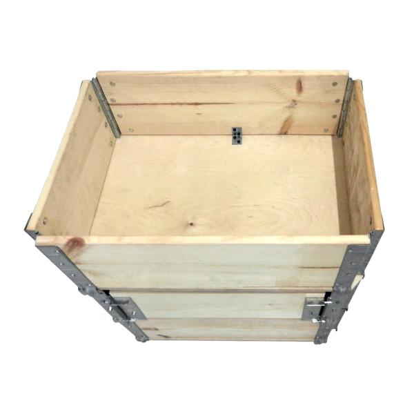 Hochbeet Holz mit Metallscharnieren - Mobiler Kräutergarten Pflanzen Blumen Deko Geschenk - 4 Rollen 360° drehbar 60x40x68cm Natur inkl. Pflanzfolie Ablagefach