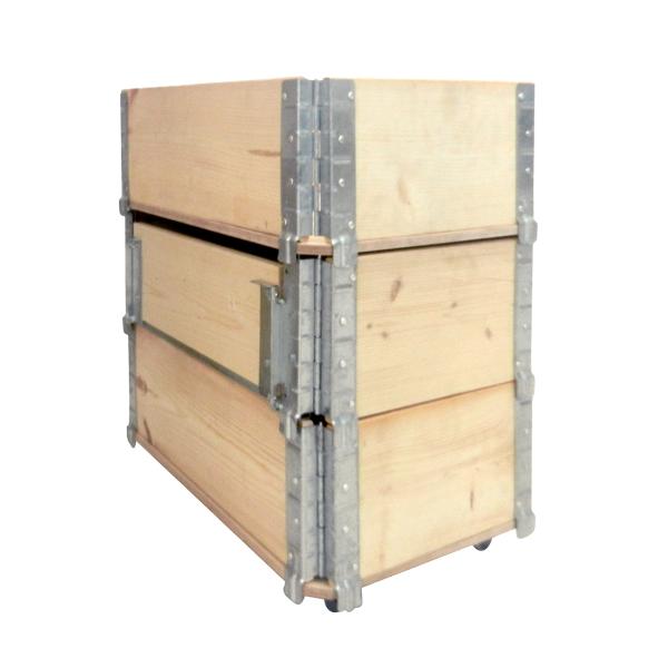 Hochbeet Holz mit Metallscharnieren - Mobiler Kräutergarten Pflanzen Blumen Deko Geschenk - 4 Rollen 360° drehbar 60x40x68cm Natur inkl. Pflanzfolie Ablagefach