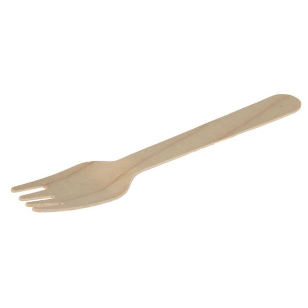 Holzgabeln 40er Set Einweggabeln 16cm - Umweltfreundlich - Biologisch abbaubar - Für heisse & kalte Speisen - Ideal für Partys & Catering