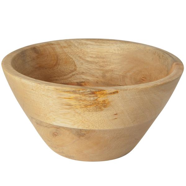 Deko-Schale Mangoholz Natur - Unikat Holzmaserung - Ø 15x6.5cm - Servier- & Dekoschale - Robust, Langlebig, Pflegeleicht - Blickfang Küche