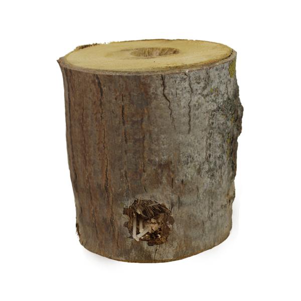 Schwedenfeuer aus Echtholz für den Garten - Stimmungsvolles Licht für Terrasse & Balkon - Pappelholz mit Naturrinde Ø 18x18cm - Ideal als Geschenk