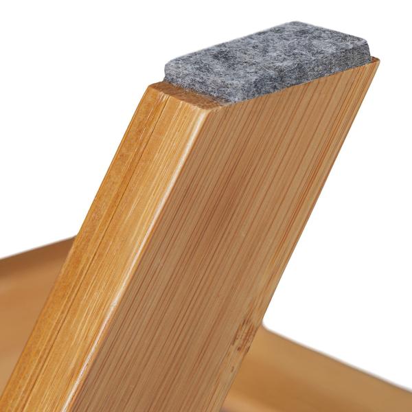 Blumenständer Bambus - Pflanzenregal Blumentreppe 3 Ablagen auf 2 Ebenen - braun, 17x51.5x15cm - Optimal für Pflanzen & Deko, 6kg Traglast/Ebene