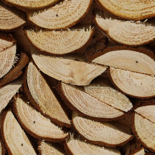 Blumenhocker naturbelassenes Tannenholz - Pflanzenständer Holz braun - Schicker zeitloser Deko Artikel H 20,5 x Ø 30 cm - Für drinnen & draussen