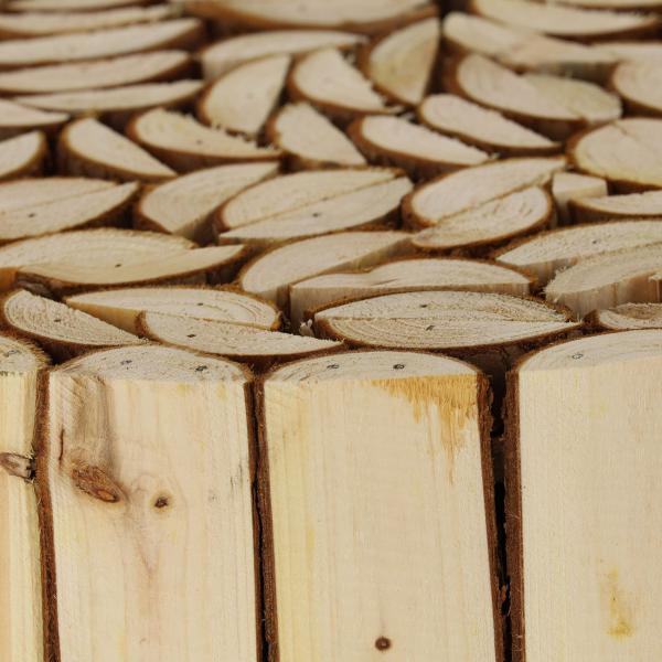 Blumenhocker naturbelassenes Tannenholz - Pflanzenständer Holz braun - Schicker zeitloser Deko Artikel H 20,5 x Ø 30 cm - Für drinnen & draussen