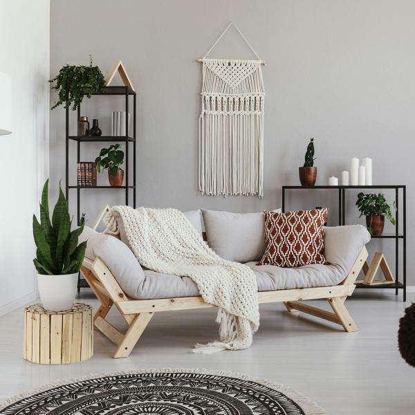 Blumenhocker naturbelassenes Tannenholz - Pflanzenständer Holz braun - Schicker zeitloser Deko Artikel H 20,5 x Ø 30 cm - Für drinnen & draussen