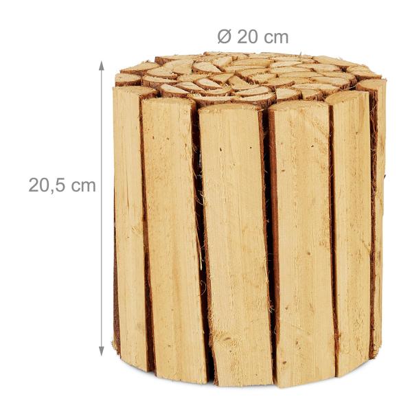 Blumenhocker naturbelassenes Tannenholz - Pflanzenständer Schicker zeitloser Hocker - Ø 20 cm - Ideal für Ihre Lieblingspflanzen Deko