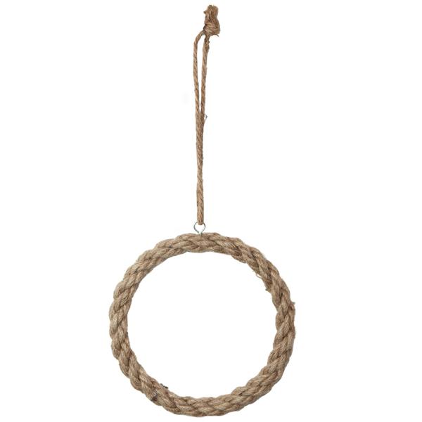 Dekokranz zum Hängen aus Jute & Metall - Ø 20 cm - Naturfarben zum Selbstgestalten - Vielseitige Deko für jede Jahreszeit - hochwertig