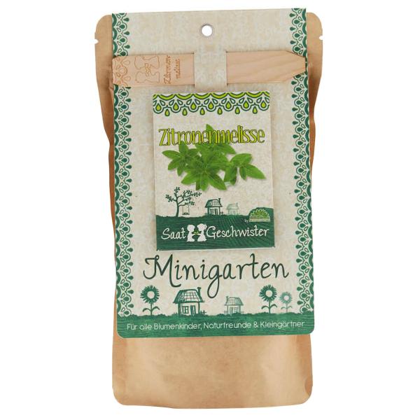 Saatgut Set Zitronenmelisse Komplett-Set - Kräutergarten Anzucht im Aussenbereich mit Gartenerde Samen Anleitung Pflanzstäbchen - bis 10 Pflanzen