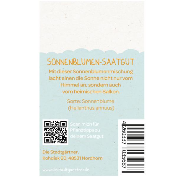 Saatgrüsse Hallo Sonnenschein - Sonnenblumenmischung für Balkon & Garten - Saatgut-Gruss für sommerliches Blütenmeer - Kleines Geschenk & Mitbringsel