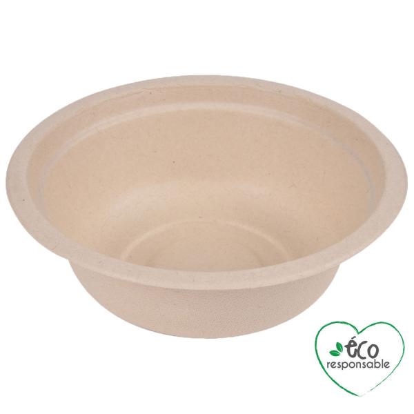 Zuckerrohr Schüsseln 24er-Set - Biologisch abbaubar & kompostierbar für Party & Catering - 350 ml, robust, für Heiss- & Kaltes geeignet