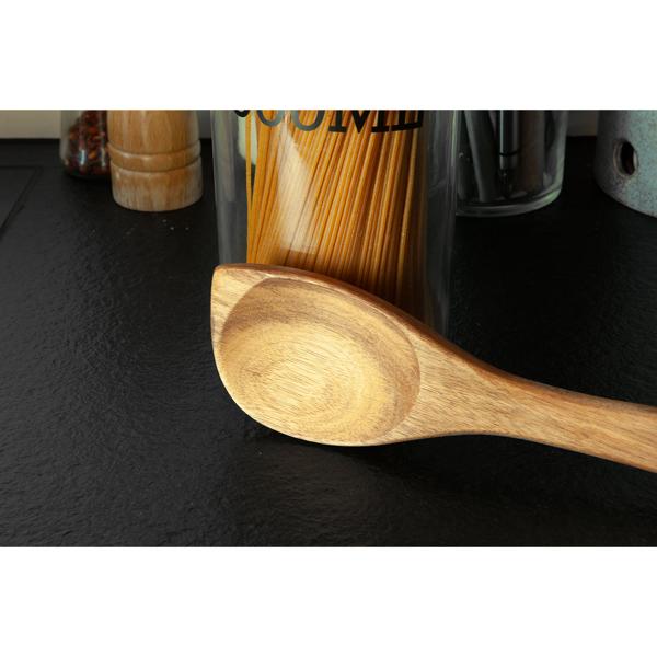 Akazienholz Schöpflöffel & Servierlöffel - Vielseitig einsetzbar, robust, langlebig - 32cm, natürliche Maserung, rötlich-braun - Nachhaltig & antibakteriell