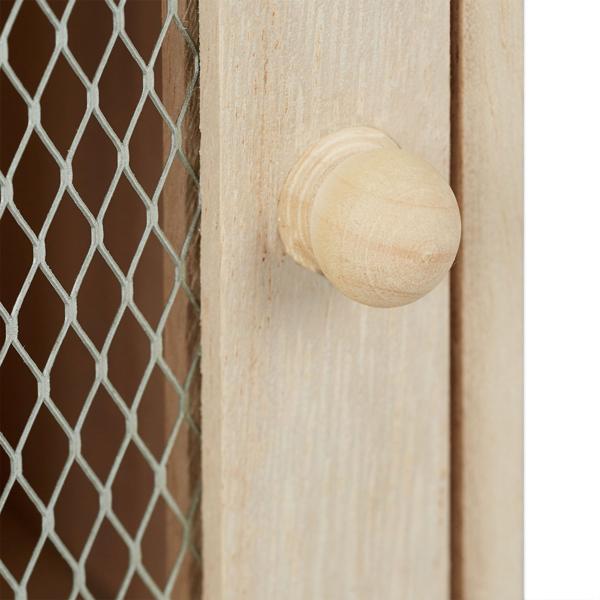 Eierschrank Holz Landhausstil - Dekorative Aufbewahrung mit 12 Mulden für Eier - Hinstellen in der Küche - 25x18x12cm MDF