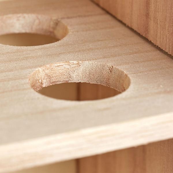 Eierschrank Holz Landhausstil - Dekorative Aufbewahrung mit 12 Mulden für Eier - Hinstellen in der Küche - 25x18x12cm MDF
