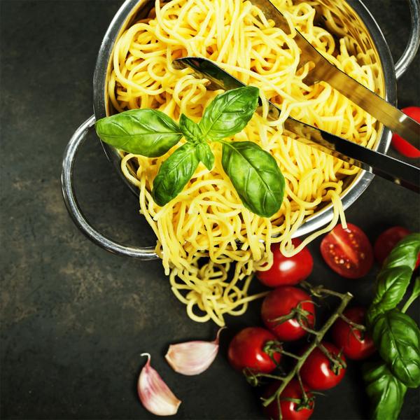 Nudeltrockner Bambus - Pastaständer für selbstgemachte frische Nudeln wie Spaghetti & Tagliatelle - 12 Arme - H 41x34x15cm - Stabil & standfest