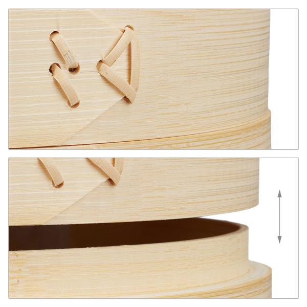 Bambusdampfkorb - 2-lagiger Dampfgarer für gesunde Küche - Schonendes Kochen von Reis, Gemüse, Dumplings, Lachs & Frühlingsrollen - Ø 24 cm