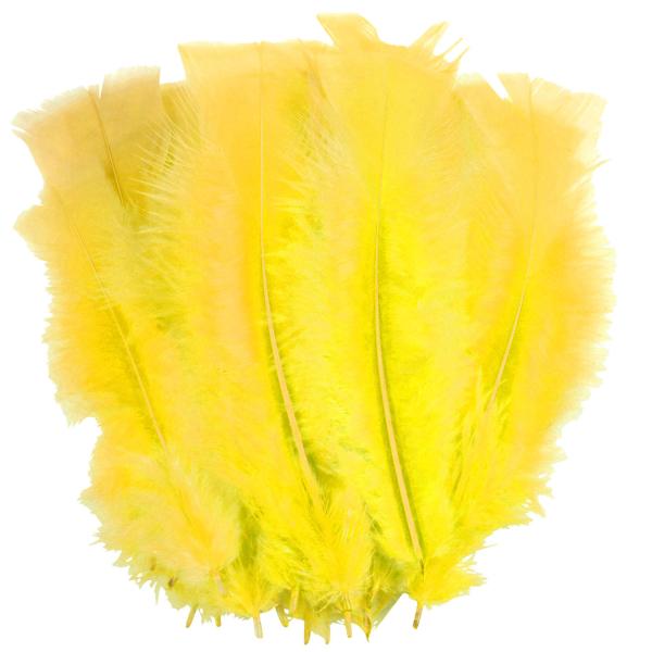 Dekofedern 5er-Set - Flauschige Naturfedern zum Basteln & Dekorieren von Geschenken, Festen, Schmuck - 5 Farben je 35 Stück - 17 cm lang