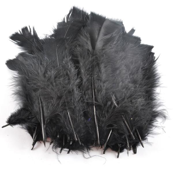 Dekofedern 5er-Set - Flauschige Naturfedern zum Basteln & Dekorieren von Geschenken, Festen, Schmuck - 5 Farben je 35 Stück - 17 cm lang