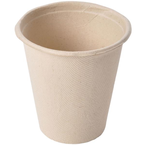 Trinkbecher aus Zuckerrohr 24er Set - Kompostierbarer Einmalbecher für Heiss- & Kaltgetränke - Biologisch Abbaubar Plastikfrei 0,2L